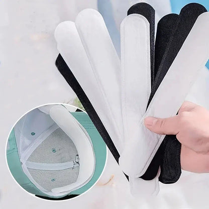 50-10PCS Hat Sweat Absorber Stickers – Summer Cap Liner Bands, Adhesive Sweatband Strips for Visor Hats
