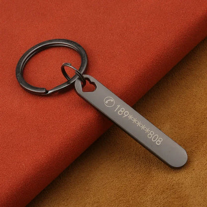 Personalized Engraved Keychain – Custom Logo & Name Car Key Ring, Gift for Boyfriend