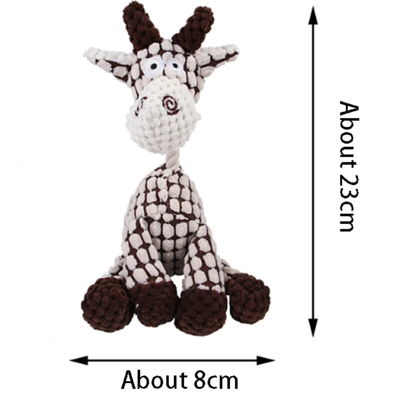 Squeaky Plush Bone Dog Toy - Puppy Teething, Chew & Molar Training Toy for Interactive Playtime