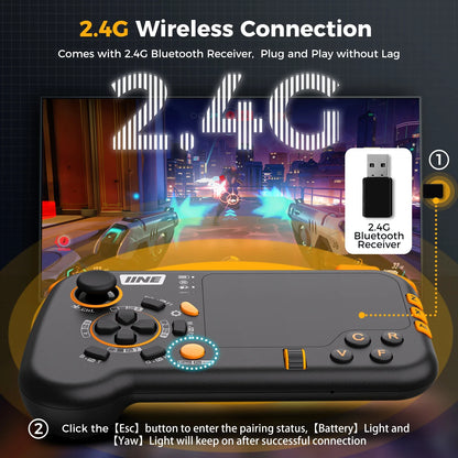 IINE Upgrade Wireless Mouse-Pad Controller – Keyboard and Mouse Combo with Touchpad
