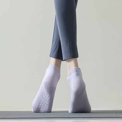 Mesh Breathable Yoga Socks: Cotton Low Cut for Women - Ideal for Gym, Fitness, Dance & Pilates - Non-slip, Professional Sports Footwear