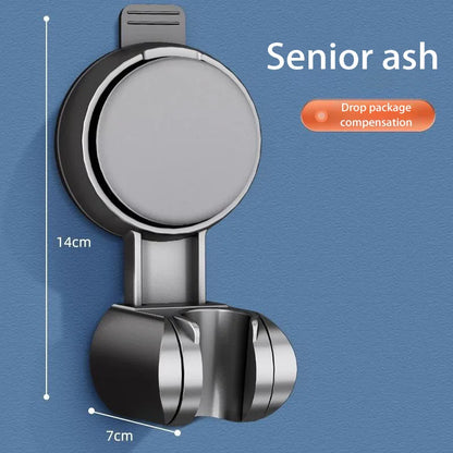 360° Adjustable Shower Head Support – Suction Cup Holder with Plating for Bathroom Wall Mount and Shower Rail