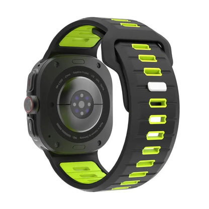 Sports Silicone Strap for Samsung Galaxy Watch Ultra 2025 — Soft Two-Color No-Gap Band for 47mm Galaxy Watch 7 Ultra