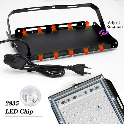 395nm-400nm LED UV Floodlight — 50W/100W 220V Waterproof Ultraviolet Stage Blacklight for Disco & Party