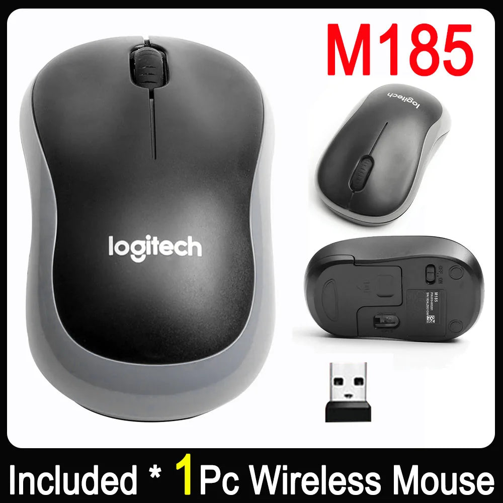 Logitech M330 Wireless Gaming Mouse - 2.4GHz USB, 1000DPI, 3-Button Optical Mouse for Laptops & PCs