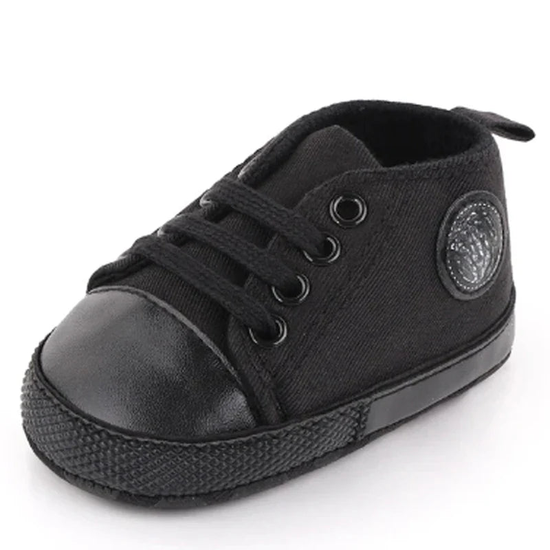 New Baby Shoes for Boys & Girls – Classic Canvas Casual Sneakers, Soft Sole Non-Slip Toddler Walkers D2486