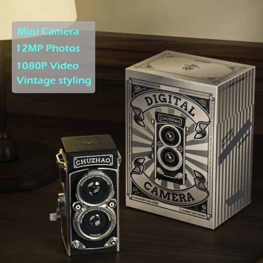Mini Digital Camera – 12MP CMOS, 1080P Video, 1.54" Screen, Portable Travel Camera, Vintage Birthday Gift