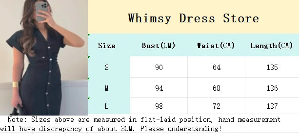 Elegant Pleated Denim Dress for Women – 2025 Chic Slim Fit Lapel Vestido with Short Sleeves & Single-Breasted Design