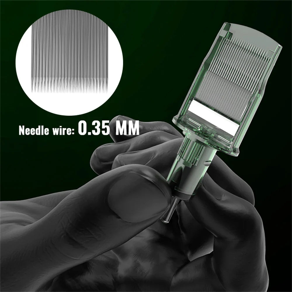 10PCS Large Cartridge Tattoo Needles – Professional Tattoo Equipment for Bold & Big Ink Work