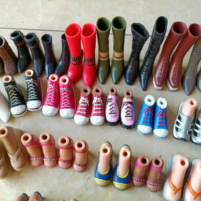 Assorted Doll Shoes Set — Sneakers, High-Heels & Boots Plastic Shoes for Girls’ Doll Accessories