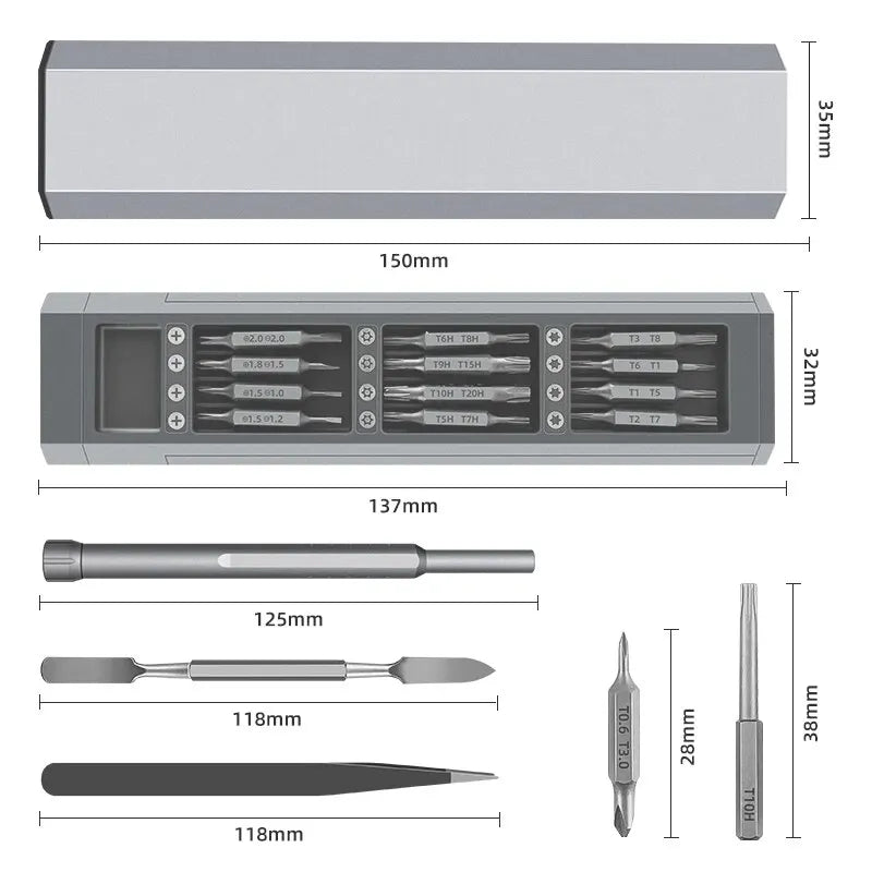 71-in-1 Precision Screwdriver Set – Double Magnetic Torx & Hex Bits, Mini Multifunctional Repair Tool Kit        4o