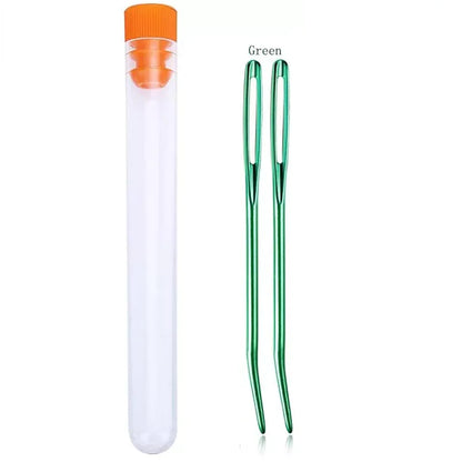 Knitting Yarn Needle Set – Bent Tip Tapestry Needles, Large Eye Blunt Needles for Hand Sewing, Knitting & Crochet