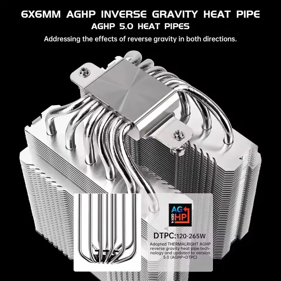 Thermalright Peerless Assassin 120 SE V2 CPU Air Cooler – Dual Tower Radiator with 120mm Fan, Supports Intel LGA1851/1700 & AMD AM5/AM4 High Performance Cooling