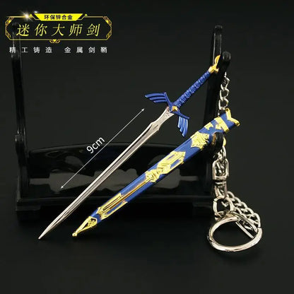 Zelda Link Master Sword Keychain – Openable Alloy Cosplay Key Holder for Kids & Fans