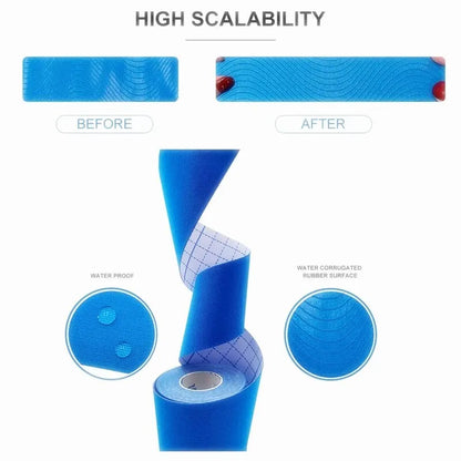 Sports Waterproof Kinesiology Tape - Athletic Bandage for Muscle Recovery, Pain Relief, and Gym Use