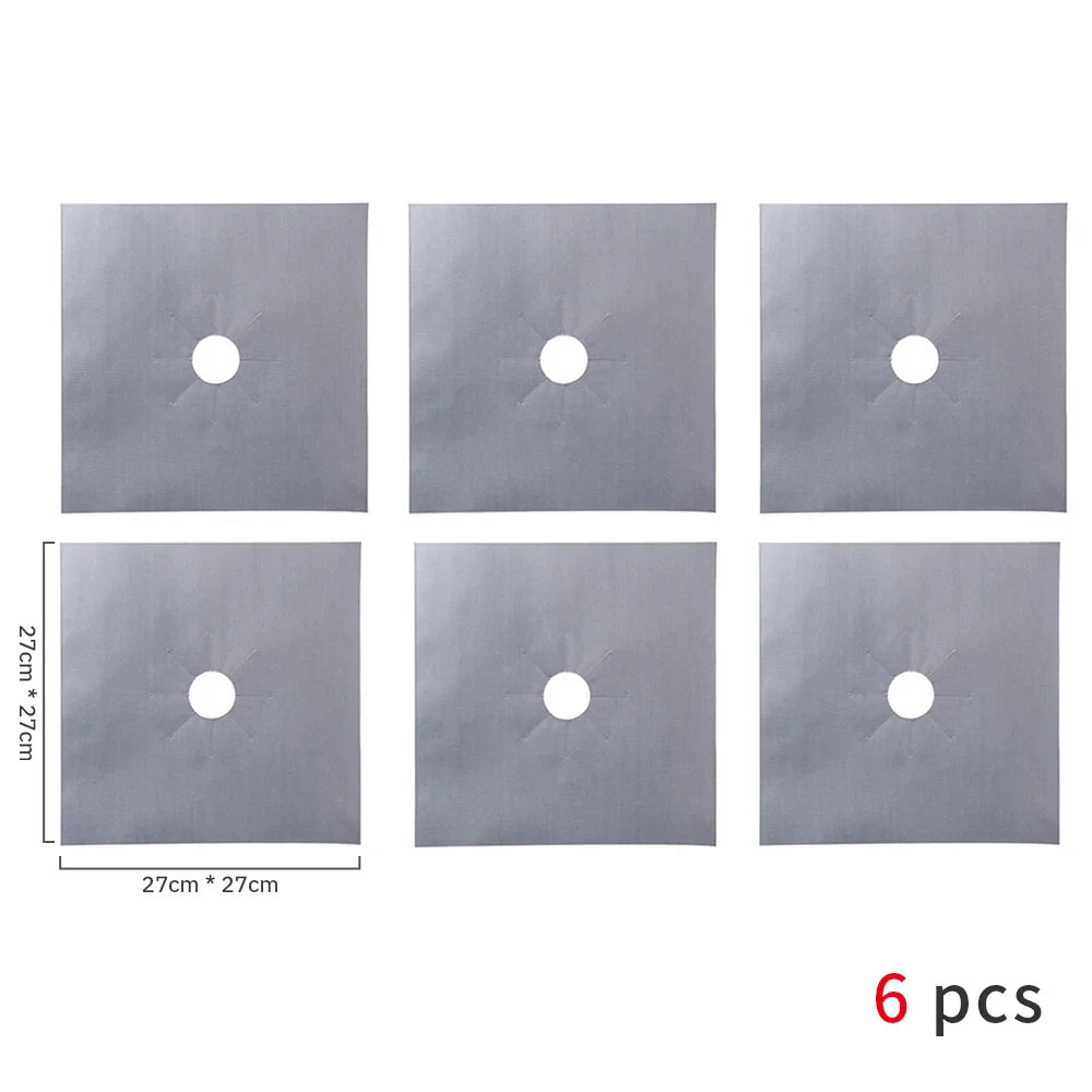 Gas Stove Protector Mats – 1/4/6/8PCS Cooker Liner for Kitchen Stovetop Cleaning