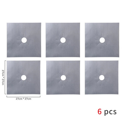 Gas Stove Protector Mats – 1/4/6/8PCS Cooker Liner for Kitchen Stovetop Cleaning