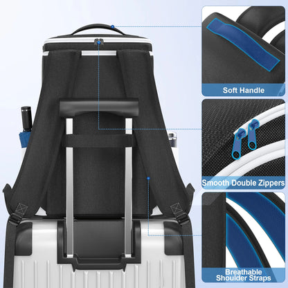 PS5 Backpack Carrying Case – Full Protection Travel Bag for PS5/Slim/Pro Console, Large Capacity Storage Bag Compatible with PS Portal