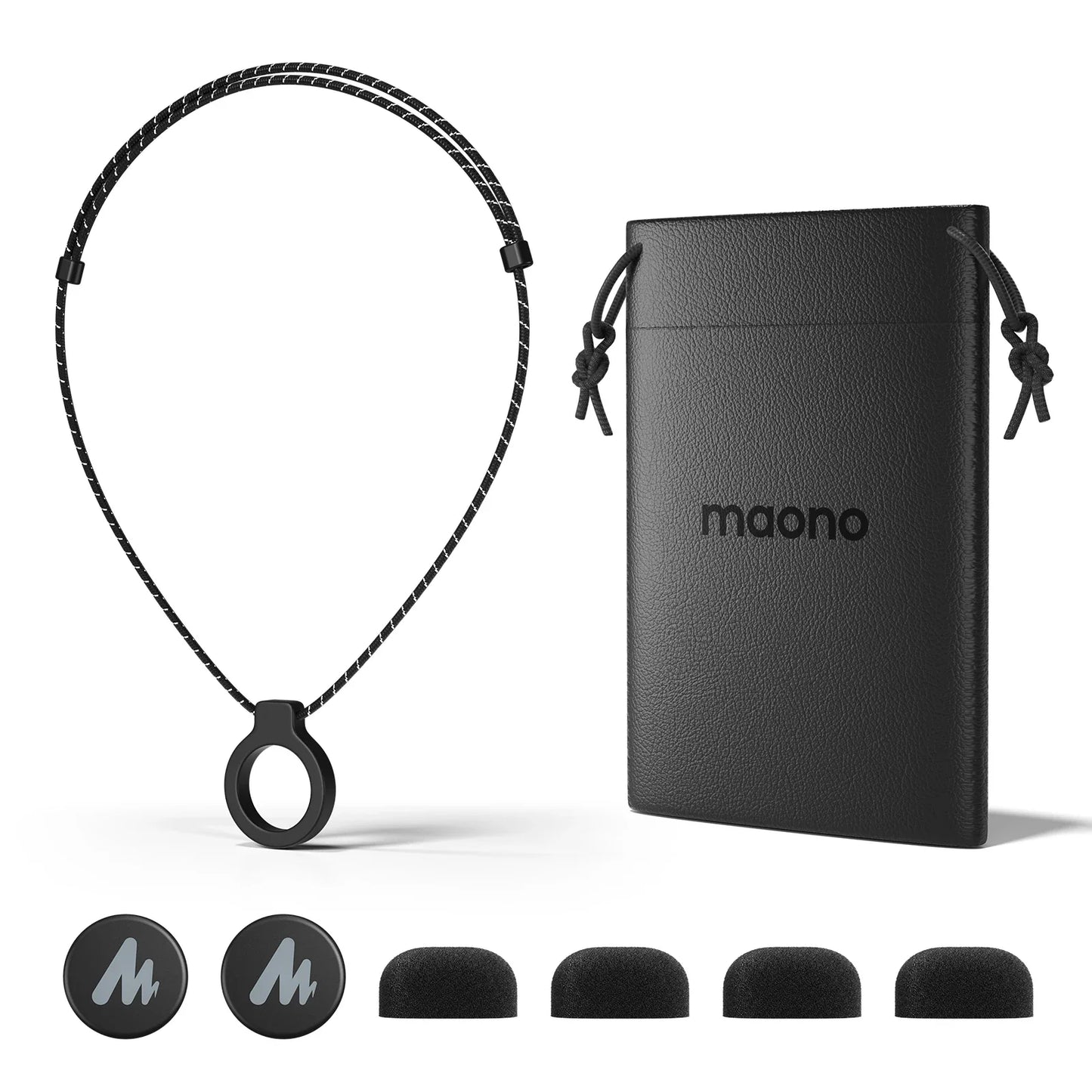 MAONO T1 Mini Wireless Lapel Microphone – Noise-Canceling Clip-On Mic for iPhone, Android, Tablet & PC Recording