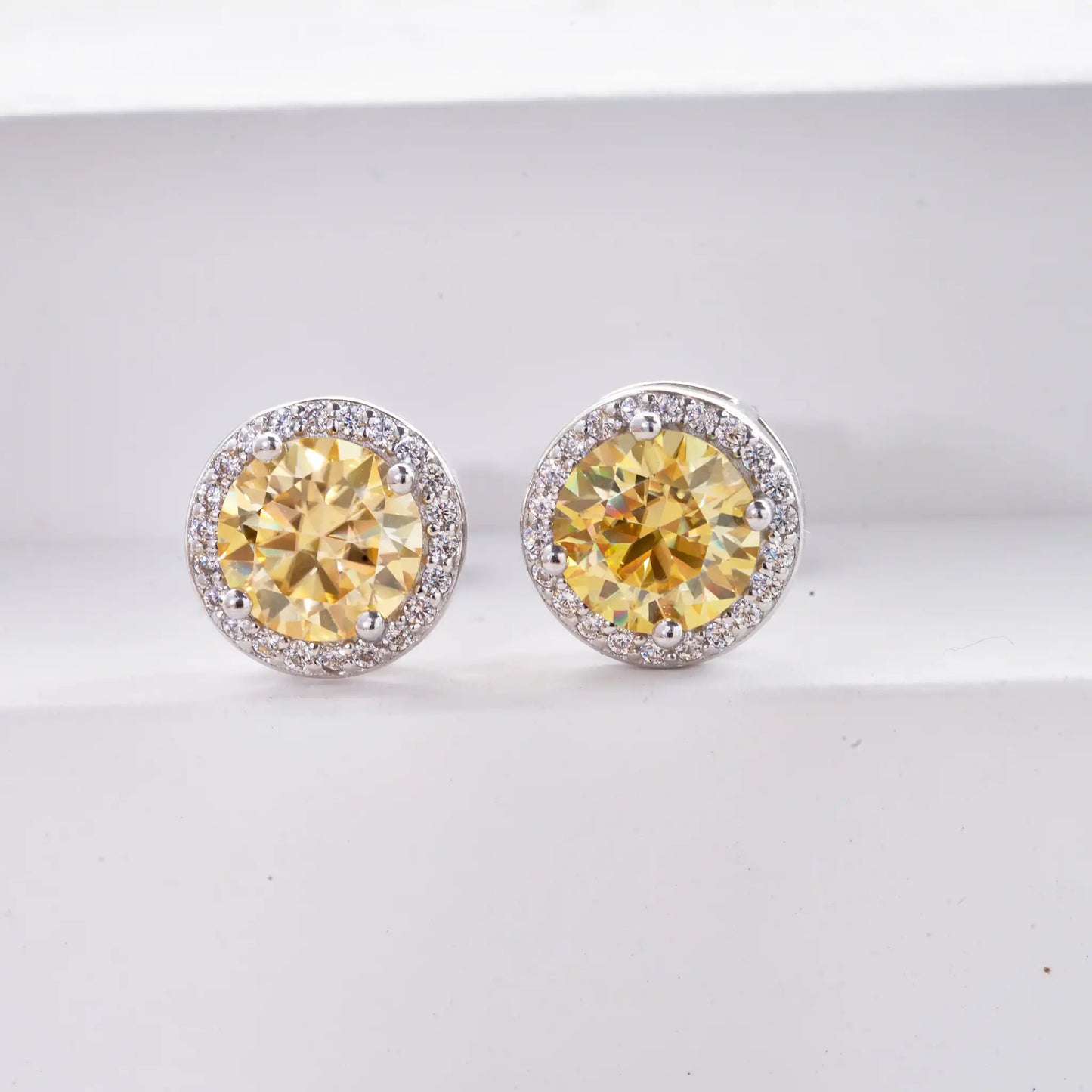 925 Sterling Silver Moissanite Earrings – 1 Carat Round Studs, Engagement, Wedding & Daily Wear Luxurious Gift for Women