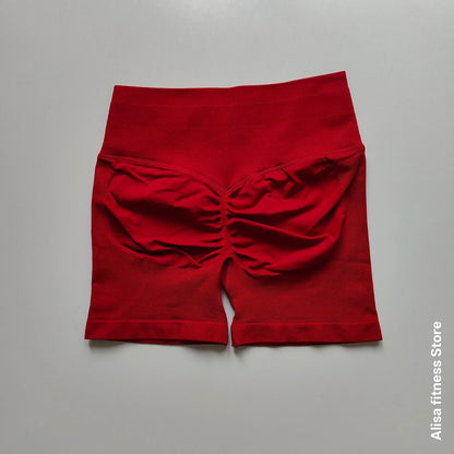 High Waisted Yoga Shorts - Seamless Tummy Control Fitness Shorts for Running, Workout & Activewear