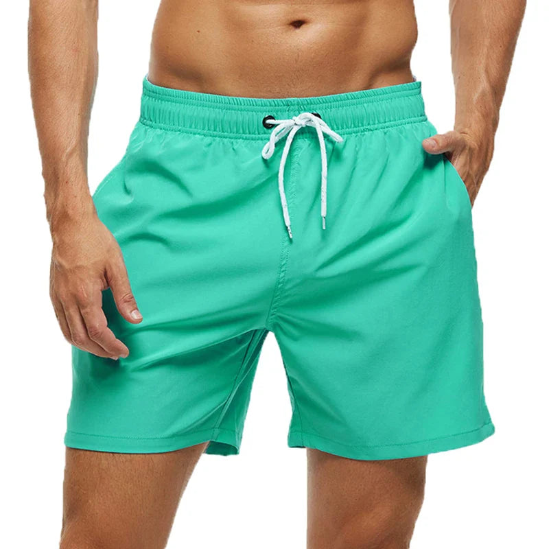Men’s Summer Swim Shorts – Escatch Breathable Sport Board Shorts with Elastic Waist, Mesh Liner & Pockets Swimwear Beach Bermudas