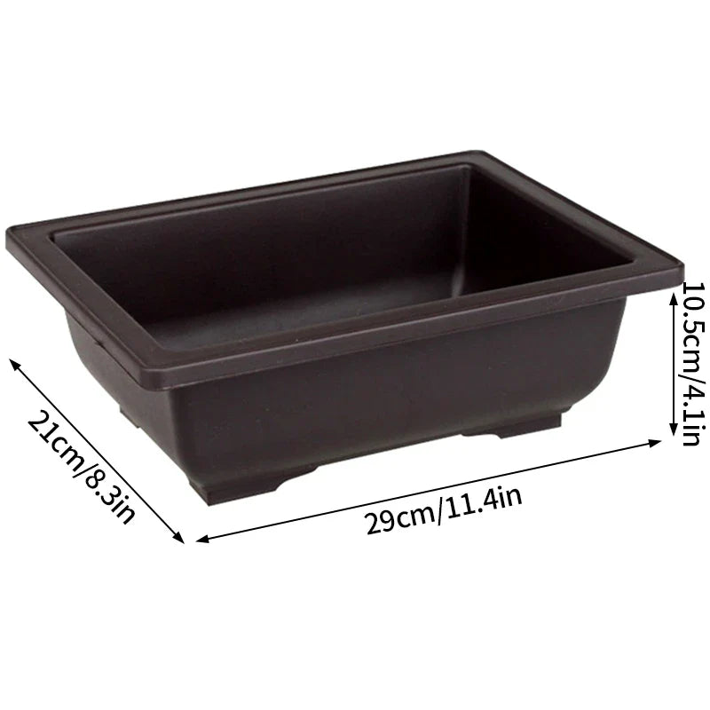 Purple Clay Succulent Plant Pots – Outdoor Garden Bonsai Planters, Rectangular & Square