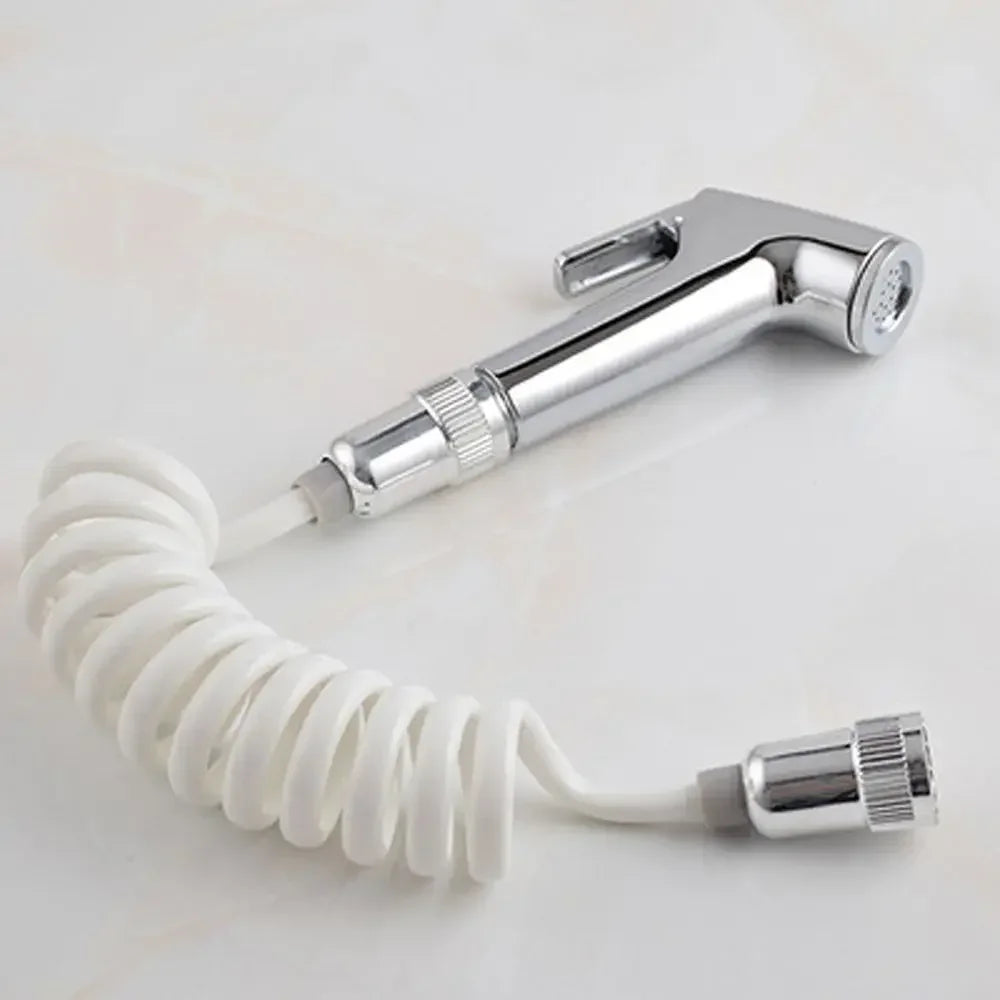 Stainless Steel Handheld Toilet Bidet Sprayer Set – Wall Bracket, Self-Cleaning Hand Bidet Faucet for Bathroom