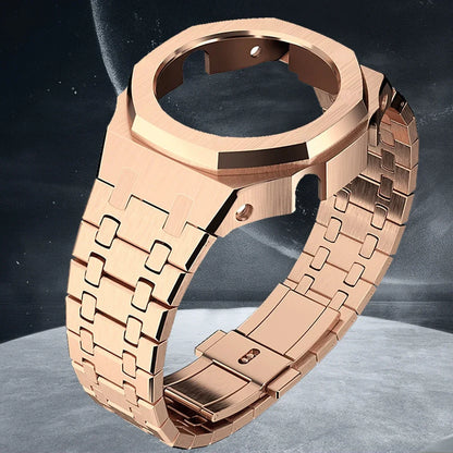 Gen4 Mod Kit for Casioak GA2100/2110 – Metal Bezel, Rubber Watch Case & Stainless Steel Strap