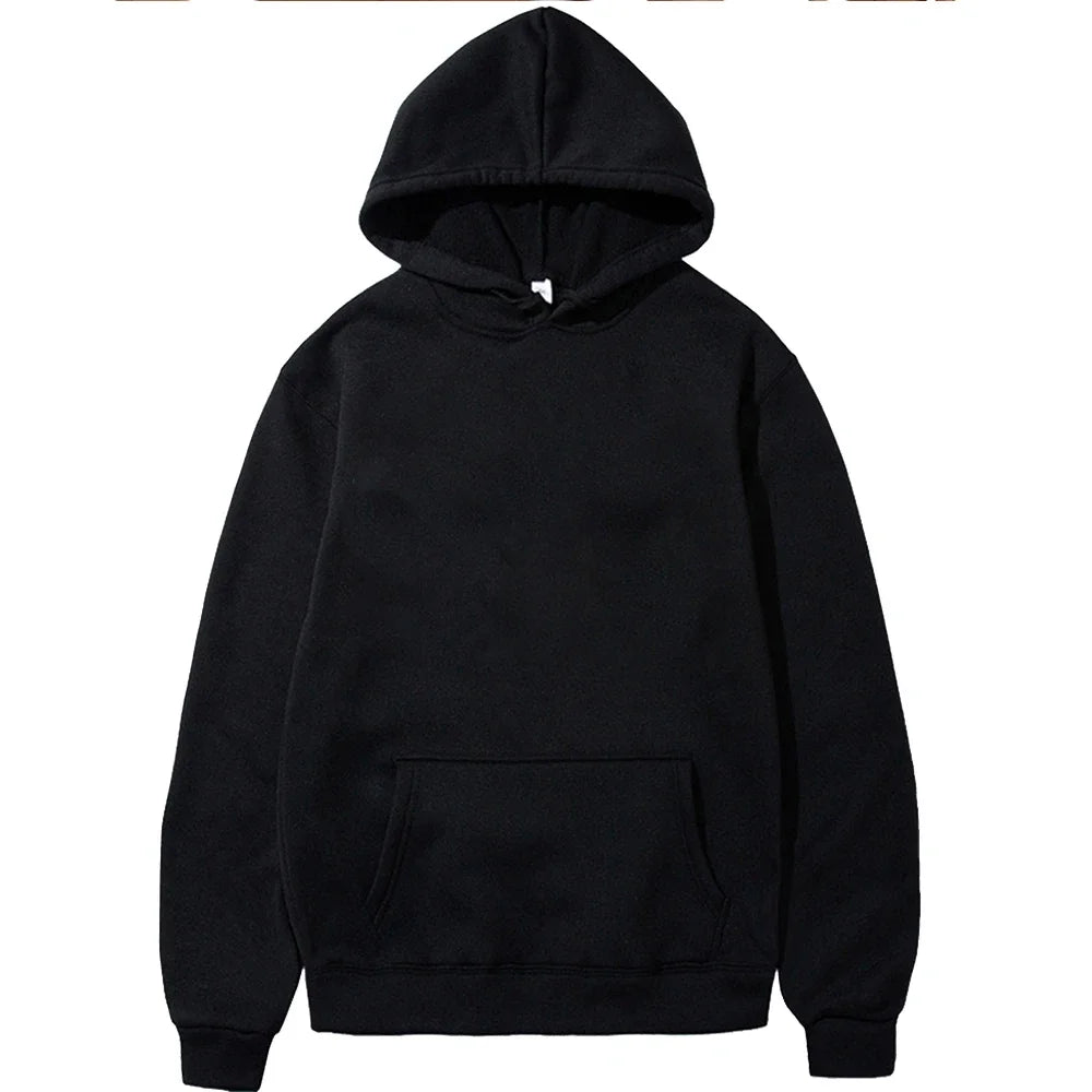 Men’s & Women’s Oversized Hoodies — Casual Fleece Pullover Sweatshirts Warm Spring Autumn Tops Black & Multi-Color