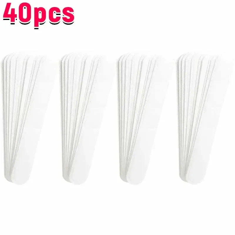 40PCS Hat Sweat Absorber Stickers – Summer Cap Liner Bands, Adhesive Sweatband Strips for Visor Hats Size Reduction