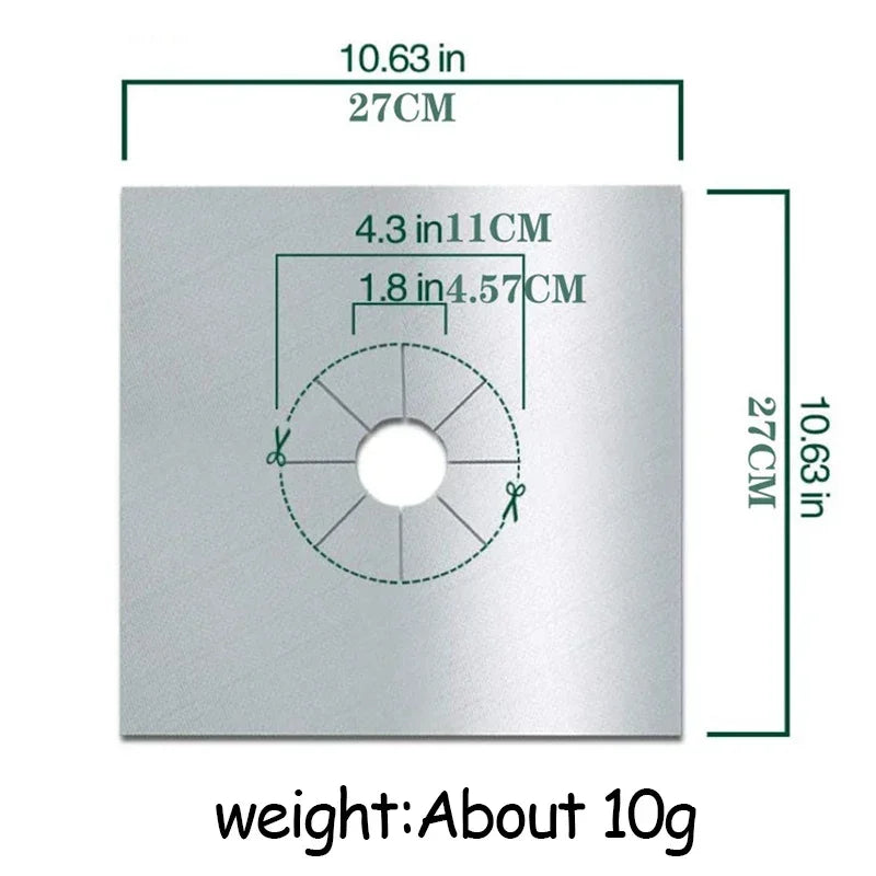 Premium 1/4PC Kitchen Accessories Mat & Stove Cover Set - Gas Stove Protector and Burner Liner Combo