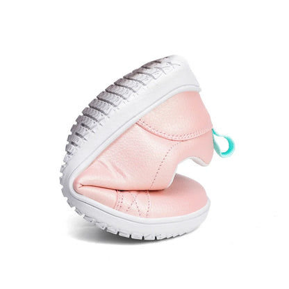 Kids Barefoot Shoes – Wide Toe Minimalist Sneakers for Boys & Girls, Lightweight Artificial Leather Walking Flats with Hook & Loop Closure