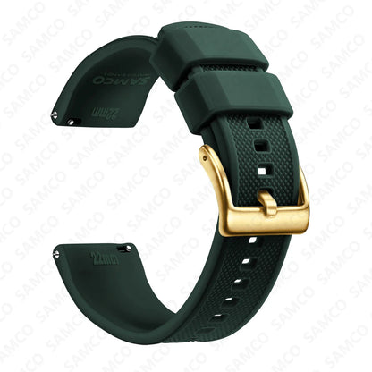 Premium Silicone Watch Band – Quick Release Rubber Strap, 18mm 20mm 22mm Replacement Watchband