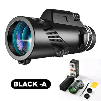 80x100 Portable HD Zoom Telescope | Folding Long-Distance Mini Telescope for Hunting, Camping & Travel