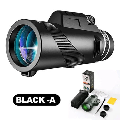 80x100 Portable HD Telescope - 5000M Zoom Folding Long Distance Telescope for Outdoor Travel Camping & Sports