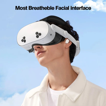 3-in-1 PU Leather Face Mask Cover for Meta Quest 3S — Upgraded Facial Interface Replacement Pad