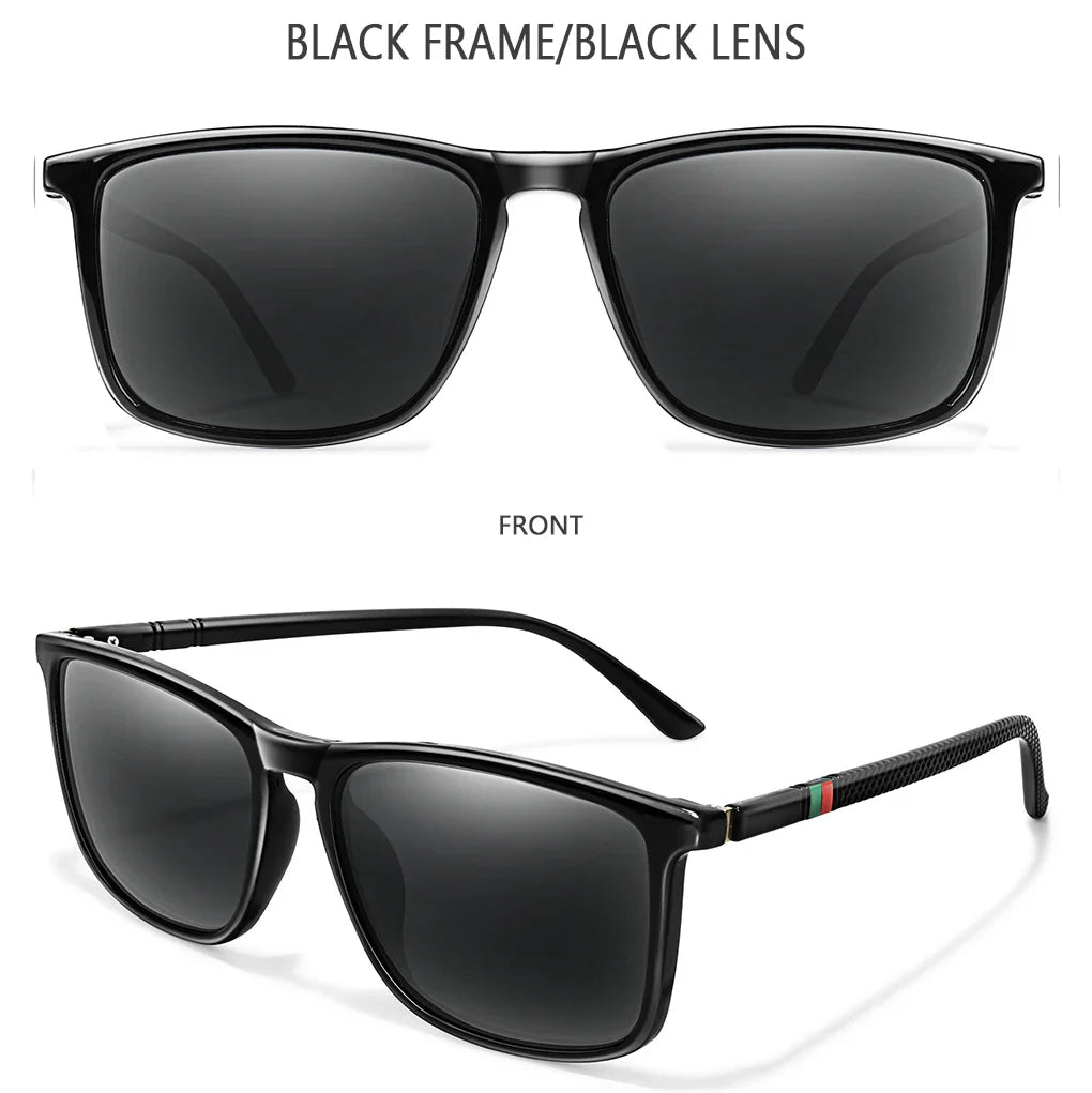Luxury Square Vintage Polarized Sunglasses for Men & Women – UV400 Cycling, Driving, Fishing Eyewear