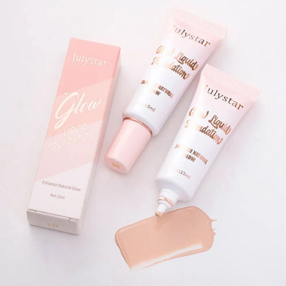 Liquid Pearlescent Foundation & High Coverage Concealer — Waterproof 3D Contour Shadow Brightening Face & Body Highlighter