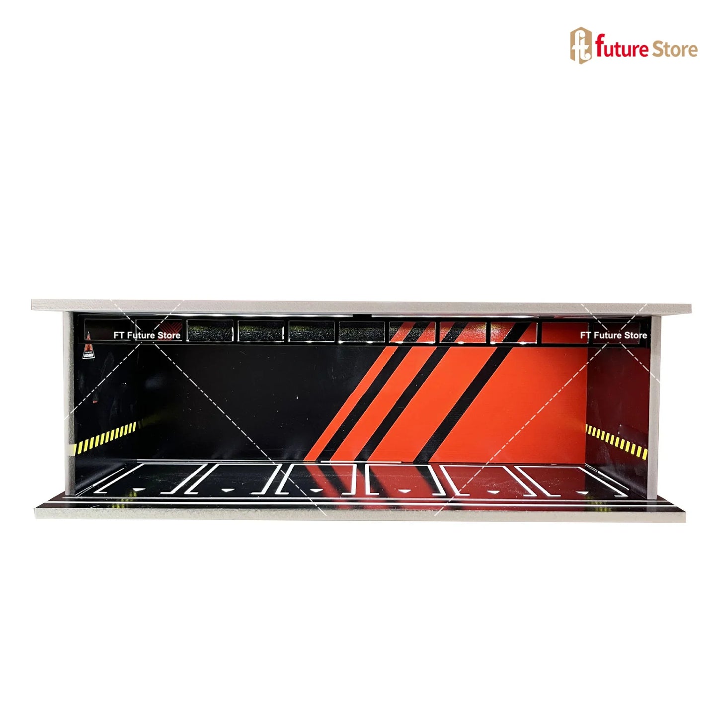 1:64 Scale Garage Scene Model with Lights – Assembled Parking Lot Diorama for Miniature Car Display