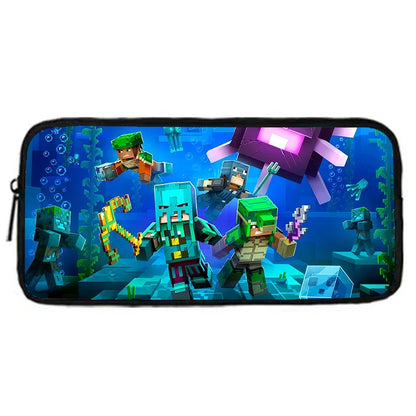 Mini-Craft Kids School Backpack Set — Front Pocket Backpack, Shoulder Bag & Pencil Case for Boys & Girls Ages 5-10