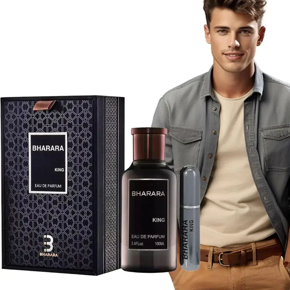 100ML Bharara King Eau De Parfum for Men — 3.4oz Spray, Sealed in High-End Gift Box, Luxury Fragrance
