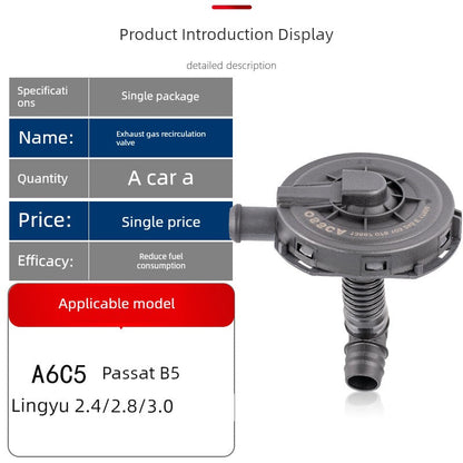 Exhaust Valve for Audi A6 C5 A6L & Passat B5 – 3.0 V6 Engine, Recycling Valve for 2.4/2.8L