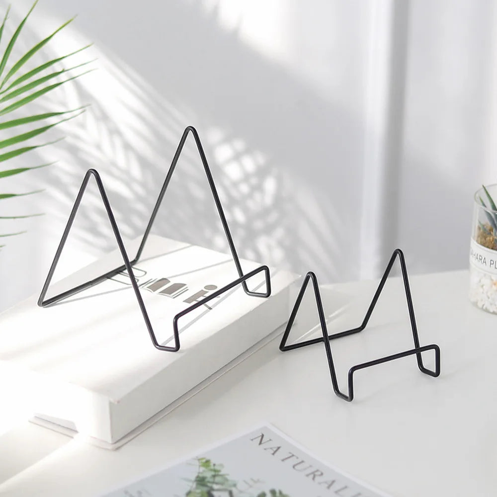 Iron Art Multi-Use Display Stand: Versatile Magazine, Dish, Picture Frame, and Photo Book Storage Holder for Home Ornaments