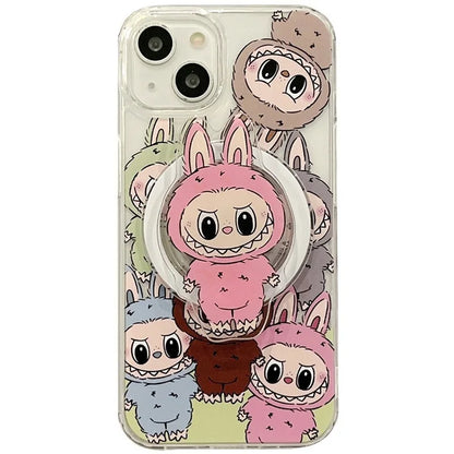 Labubu The Monsters Box — Magnetic Folding Phone Grip & Holder with Cute Cartoon Design for iPhone & Samsung