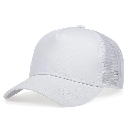 Lightweight Mesh Baseball Cap - Solid Color Breathable Summer Sun Hat for Men & Women