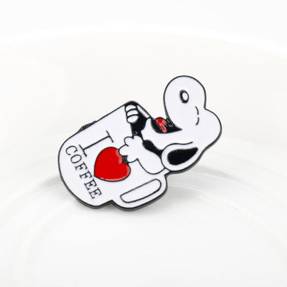 Kawaii Snoopy Alloy Brooches – Cartoon Lapel Pins for Jackets, Backpacks, Clothes, and Kids’ Gifts