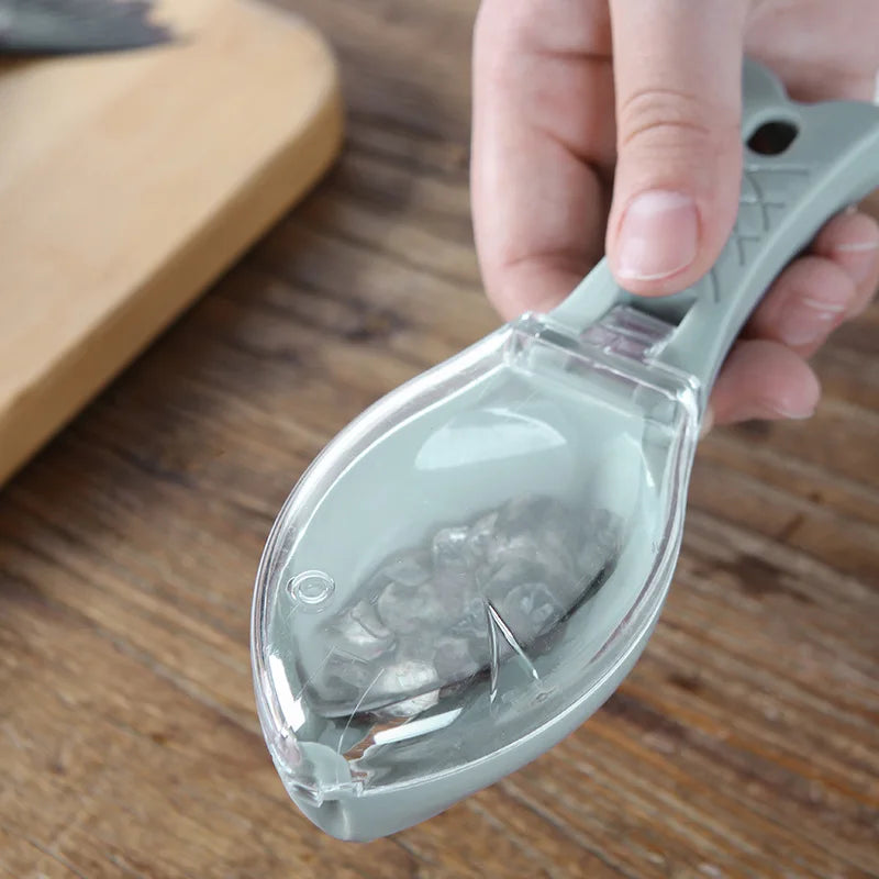 Fish Scales Grater Scraper – Fish Cleaning Tool with Cover for Kitchen Cooking and Fishing