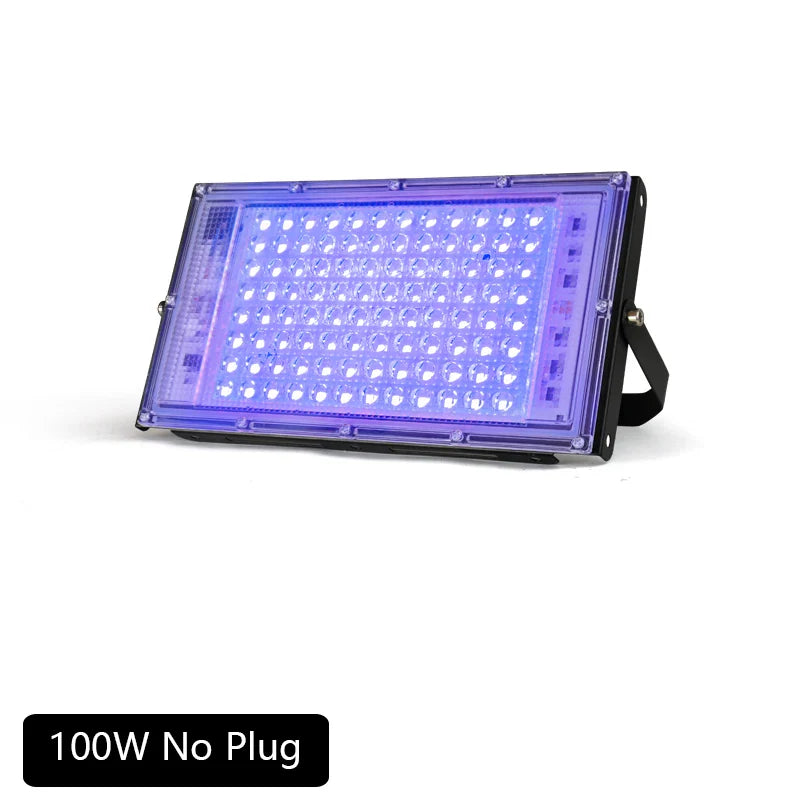 395nm-400nm LED UV Floodlight — 50W/100W 220V Waterproof Ultraviolet Stage Blacklight for Disco & Party