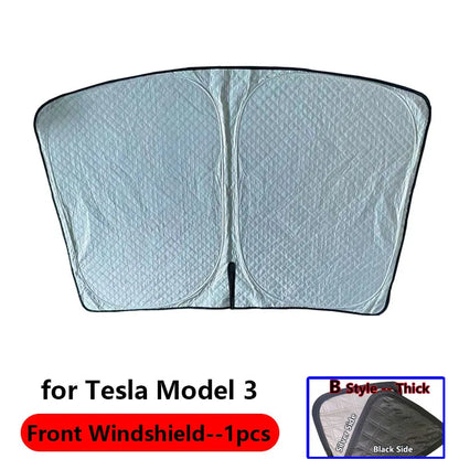 Tesla Side Window Sunshade - Custom Fit Privacy UV Protection Cover for Model 3, Y, S & X, Outdoor Camping & Travel Accessory